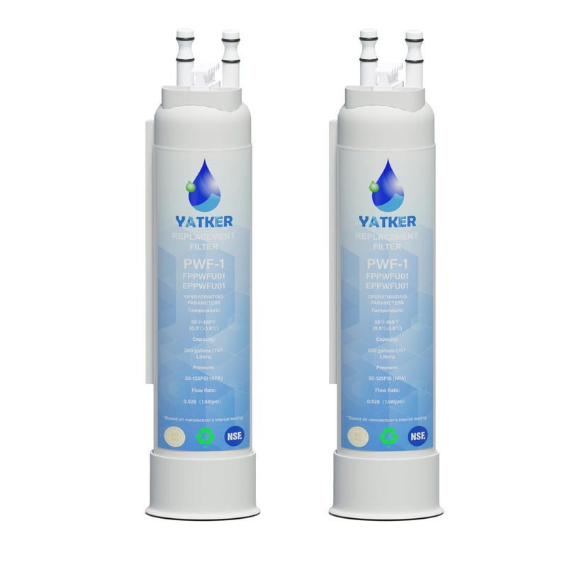Yatker FPPWFU01 Water Filter Replacement Compatible with EPPWF01 PureAdvantage PWF-1 FPPWFU01 PurePour PWF-1 Water Filter(2 Pack) - Image 1